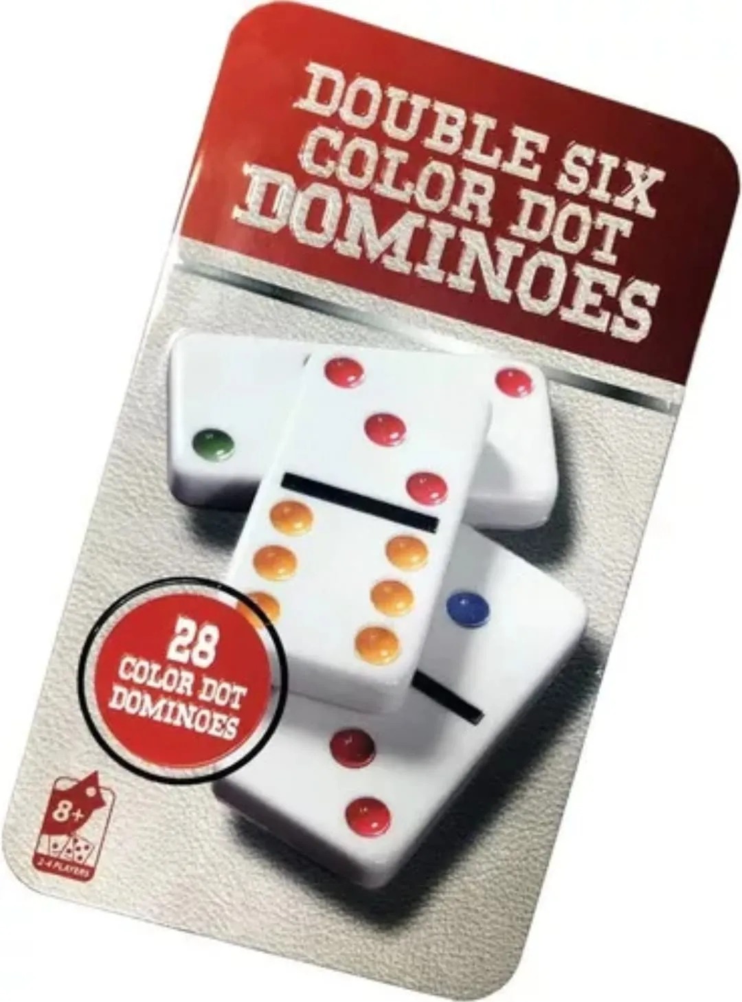 Juego De Domino Doble 6 En Caja Metalica 28 Fichas Con Color